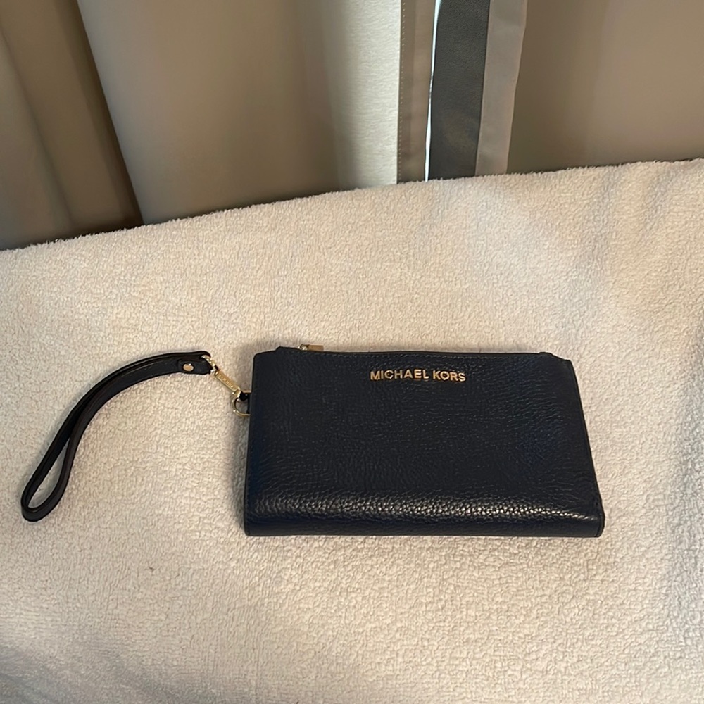 Michael Kors navy blue wallet/wristlet